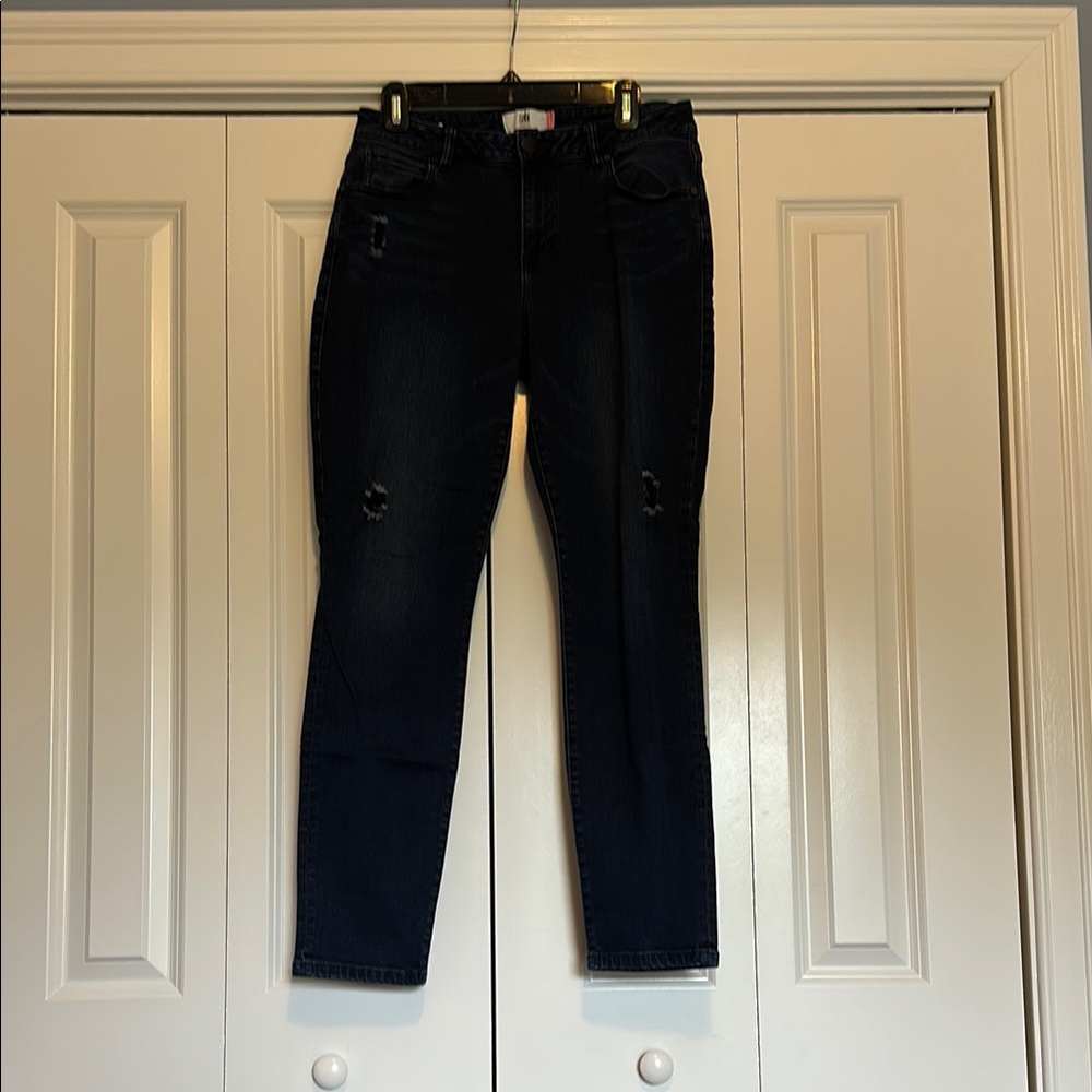 CAbi Blue Skinny Jeans with High-Waist and Stretch Fit